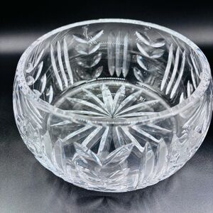 Waterford Crystal Bowl Discontinued Glencar Pattern Round Decorative